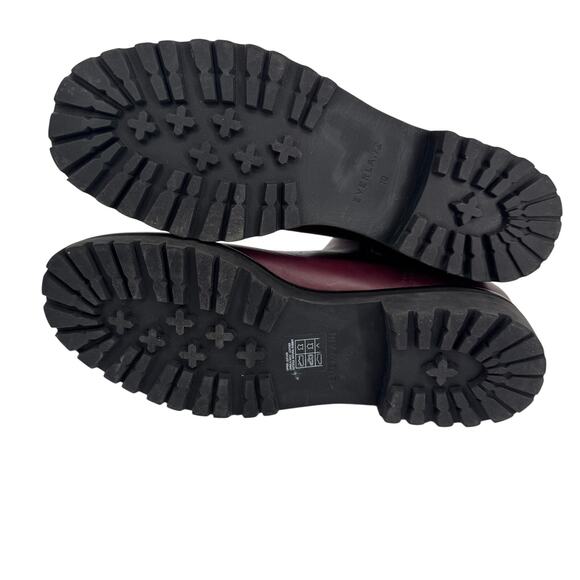 Everlane The Lug Sole Chealsea Boot Burgundy Leather‎ Size 10 - Picture 9 of 13